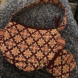 A Vera Bradley shoulder bad and wallet set